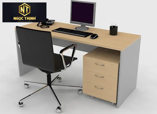 BÀN LÀM VIỆC NHÂN VIÊN VĂN PHÒNG NHỎ GỌN ĐƠN GIẢN - BLVVP012